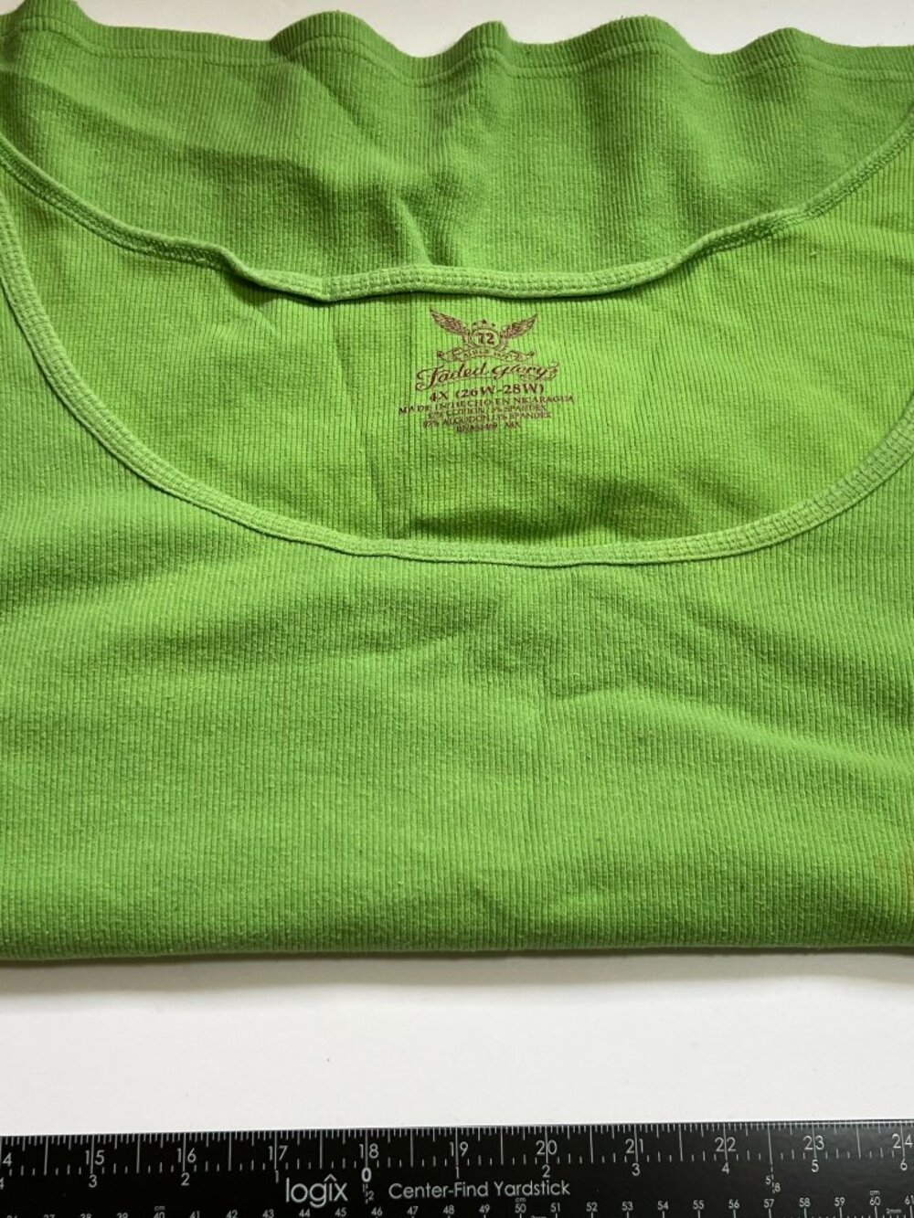 Faded Glory Green Tank Top W 26w-28w